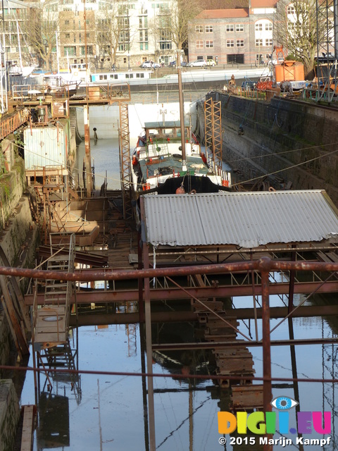 FZ011645 Boat in dry dock